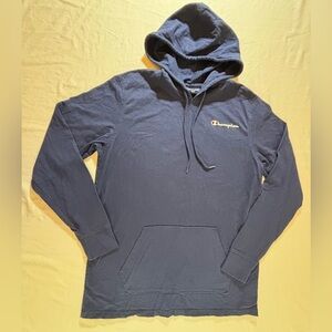 Champion Navy Blue Hoodie Pullover Men’s Medium Embroidered Script Logo